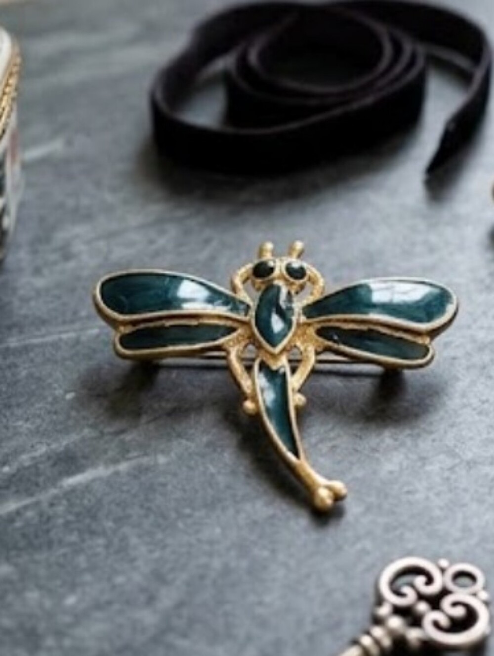 Cute Dragonfly Enamel Brooch